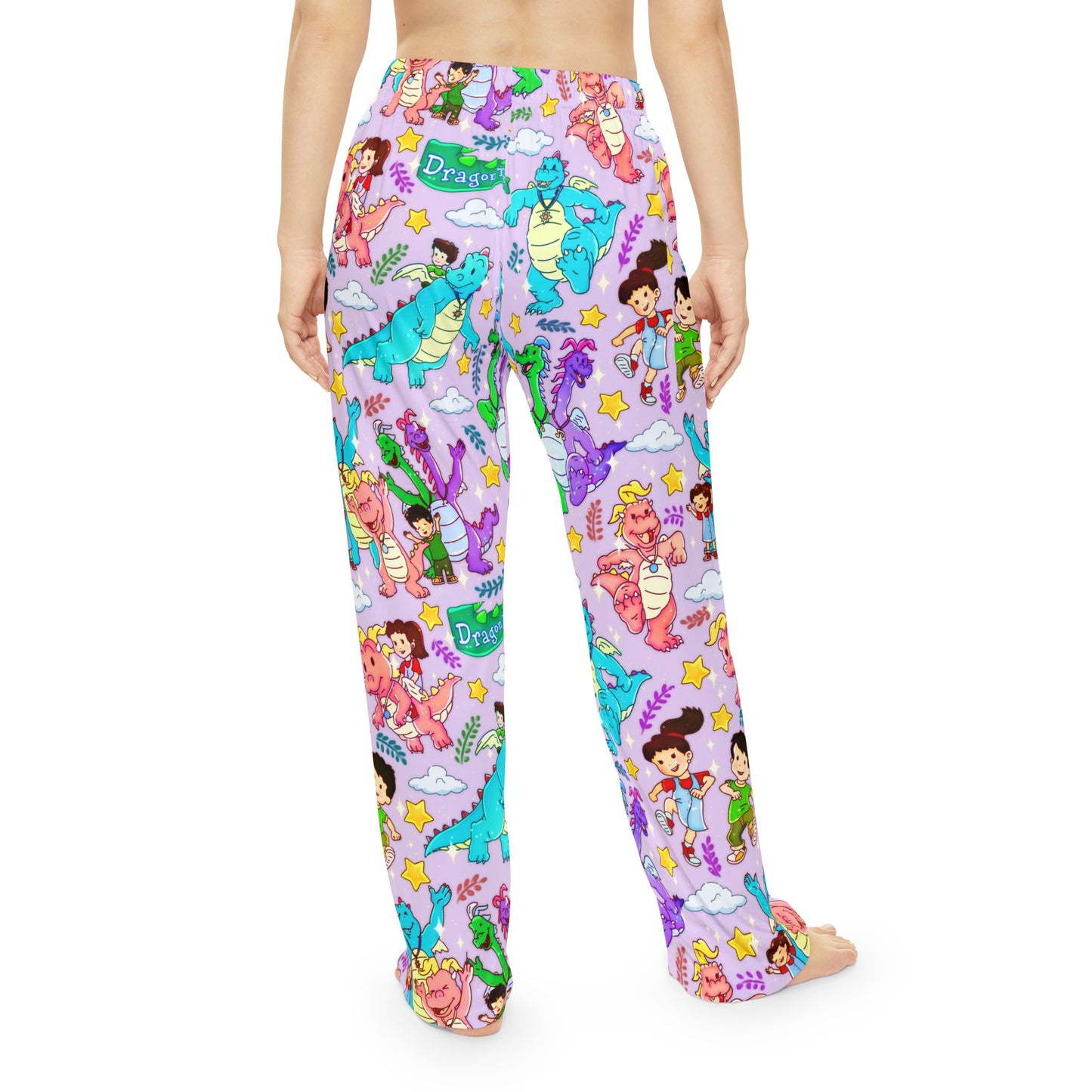 Cute Dragon Cartoon Pajama Pants — Women's Printed Lounge Sleepwear