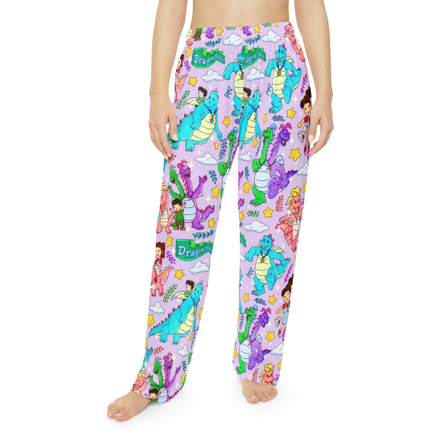 Cute Dragon Cartoon Pajama Pants — Women's Printed Lounge Sleepwear