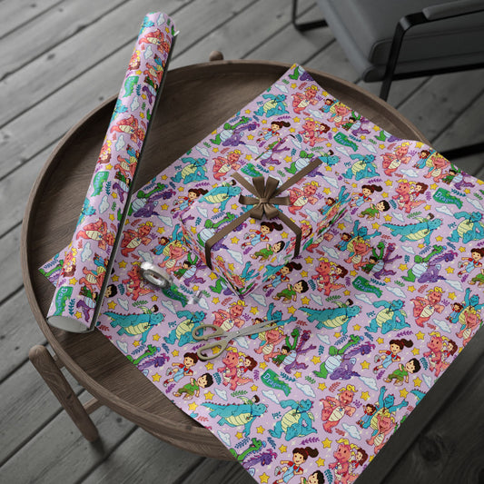 DT Wrapping Paper Roll — Cute Gift Wrap for Kids' Birthdays & Baby Showers