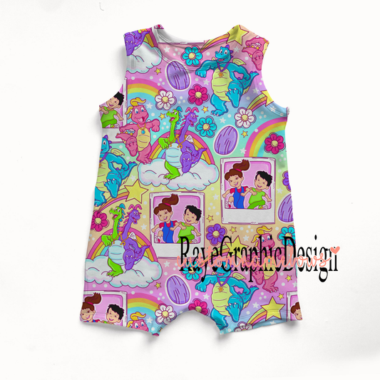 DT pastel floral romper