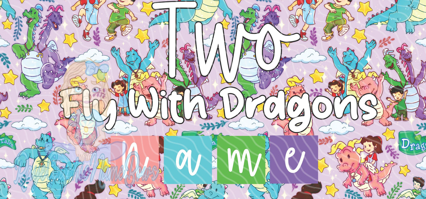 Dragon Editable Bday Banner GIrl