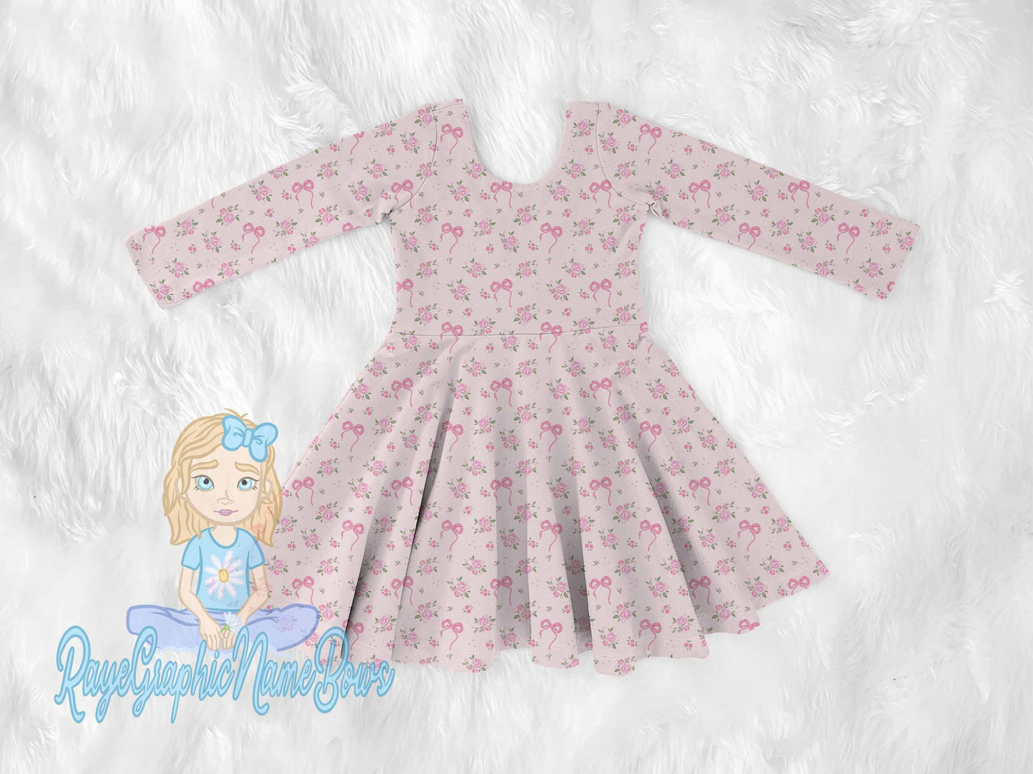 coquette floral twirl dress