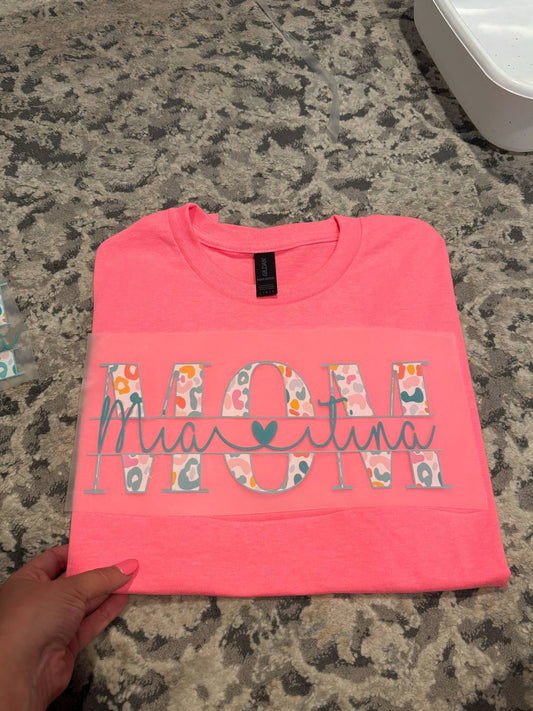 Pastel Cheetah Mom Tee